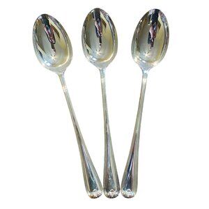 Gorham Heritage serving spoons 13" Italy Silver plated set of three Thanksgiving